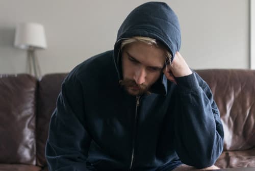 Man relapsing on meth