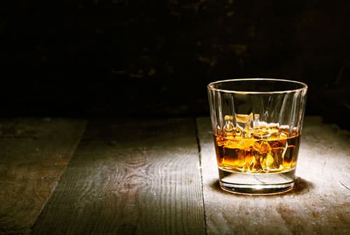 glass of alcohol whiskey bourbon scotch