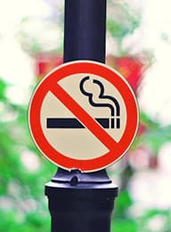 No smoking sign in park
