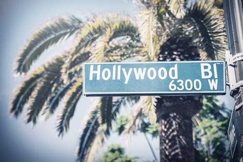 Hollywood street sign