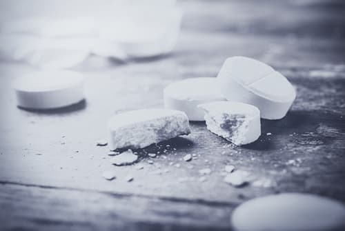 crushed Fentanyl pill