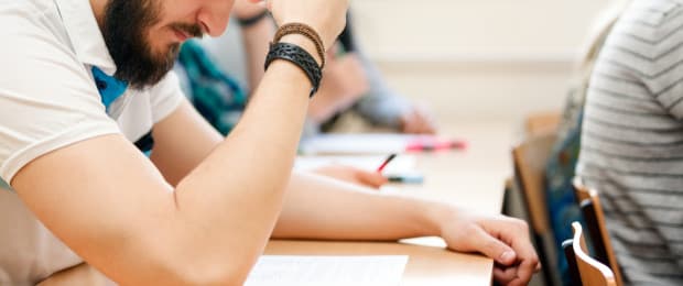 teenager stressed out in school